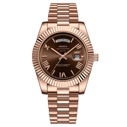 Fashion Men Watches Top Brand Luxury Wristwatch Day Date Miyota Quartz Watch Men Waterproof Steel Male Clock Reloj Hombre
