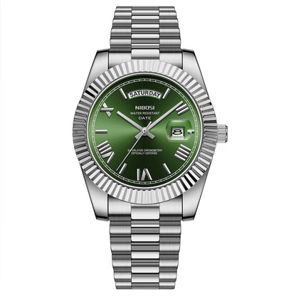 Fashion Men Watches Top Brand Luxury Wristwatch Day Date Miyota Quartz Watch Men Waterproof Steel Male Clock Reloj Hombre