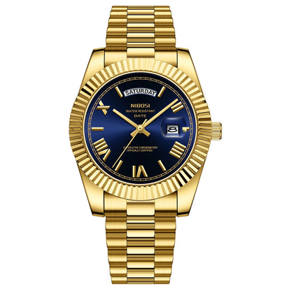 Fashion Men Watches Top Brand Luxury Wristwatch Day Date Miyota Quartz Watch Men Waterproof Steel Male Clock Reloj Hombre