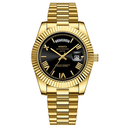 Fashion Men Watches Top Brand Luxury Wristwatch Day Date Miyota Quartz Watch Men Waterproof Steel Male Clock Reloj Hombre